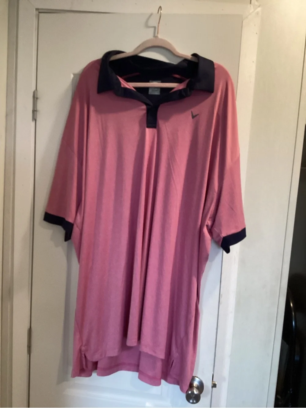Callaway Pink Polo with Black Contrast Collar 4XLT EUC